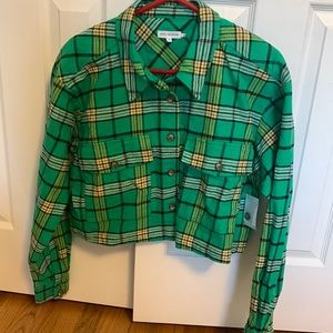 Flannel crop shirt or jacket. Heavy/warm 100% cotton.